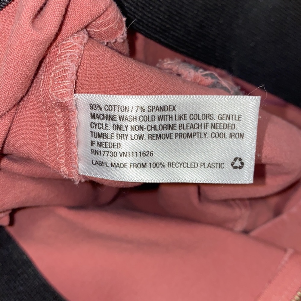 A New Day Rose Colored Stretchy Pull-on Slim Trousers Size 4 - Picture 8 of 8